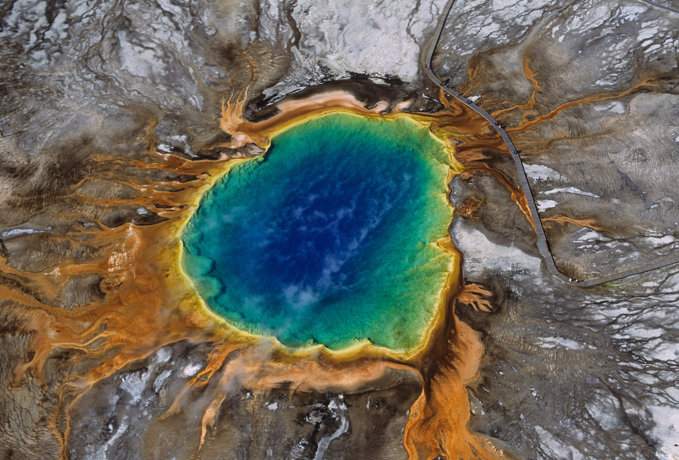 Grand Prismatic Spring, Yellowstone National Park, Wyoming. Photo courtesy Chris Mickey, Media & Public Relations Manager Wyoming Office of Tourism 
