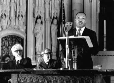 Martin Luther King speaks out against the Vietnam War, Riverside Church, New York City, April 4, 1967. I was a sophomore at Columbia at the time and attended the speech. To the left is bearded Rabbi Abraham Heschel, Professor of Theology and Mysticism at the Jewish Theological Seminary. Rabbi Heschel wrote a letter to my draft board saying that it was in keeping with Jewish tradition for me to be a conscientious objector