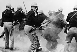 Alabama State troopers attack civil-rights demonstrators outside Selma, Alabama, on Bloody Sunday, March 7, 1965