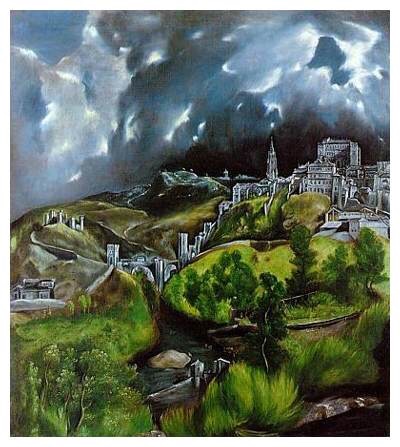 From the time I was three until each of my daughter s were old enough to vote, my grandmother displayed a reproduction of thes El Greco landscape. The landscape is a symbol of...