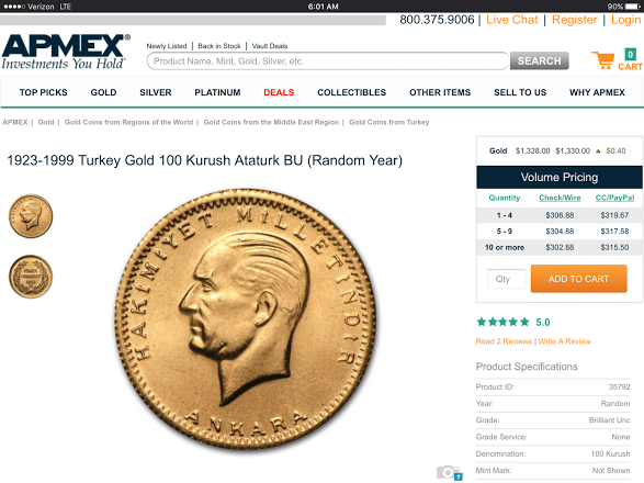 Turkish gold coin